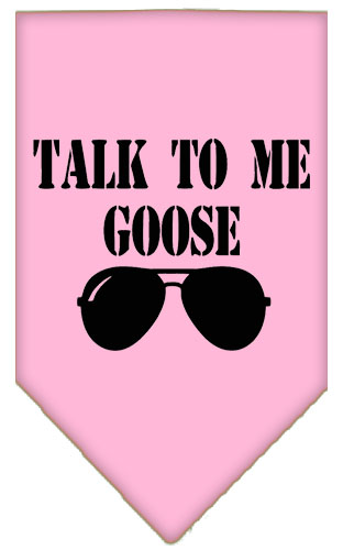 Talk to me Goose Screen Print Pet Bandana Light Pink Small
